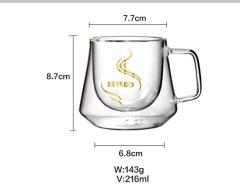 Double wall glass cups