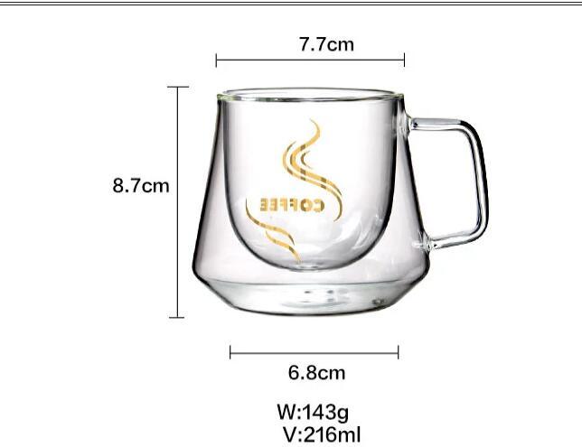 Double wall glass cups