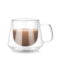 Double wall glass cups