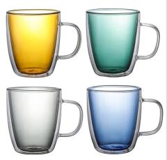 Double wall glass cups