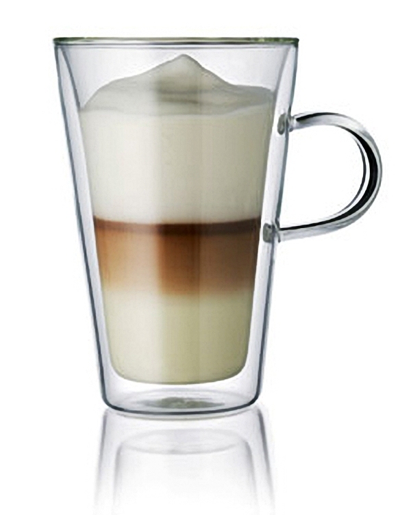 Double wall glass cups