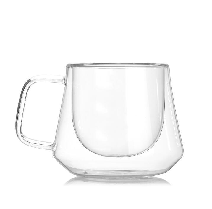 Double wall glass cups