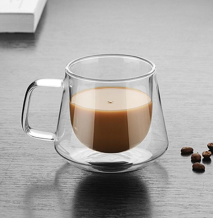 Double wall glass cups