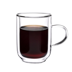 Double wall glass cups