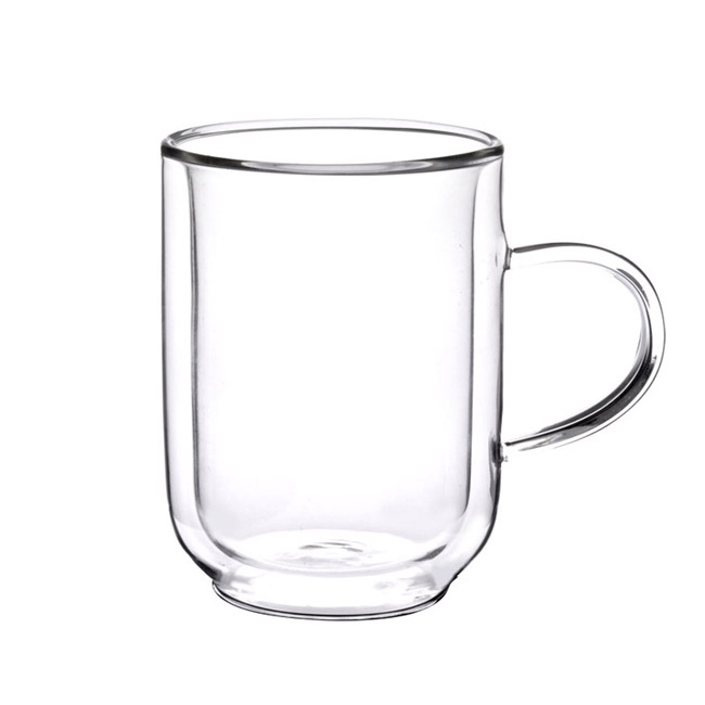 Double wall glass cups