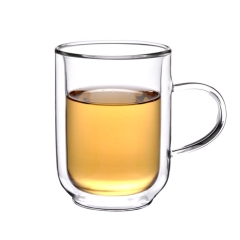 Double wall glass cups