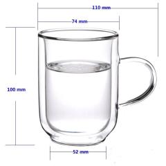 Double wall glass cups