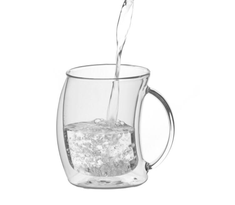 Double wall glass cups