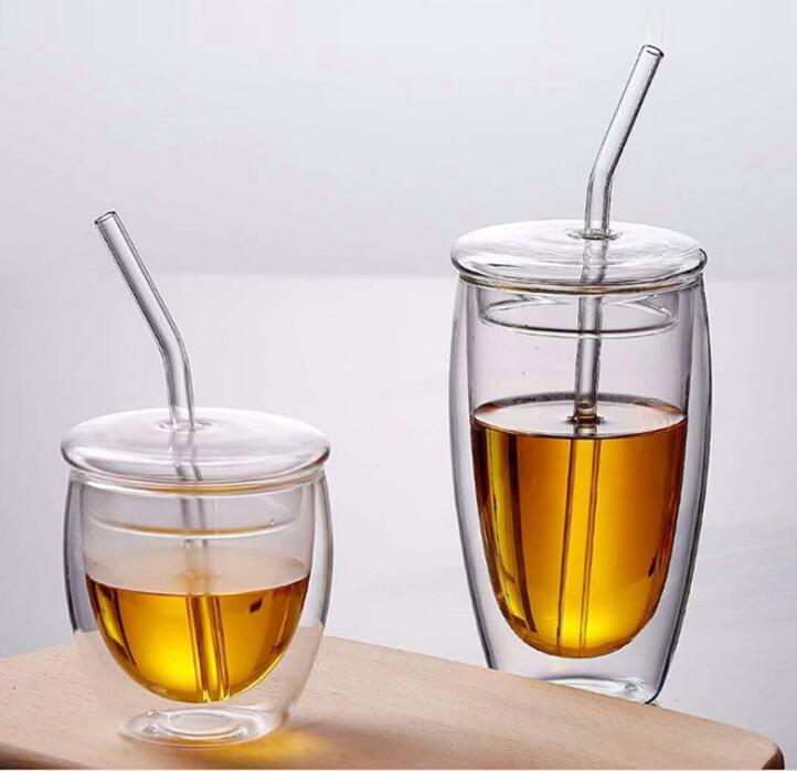 Double wall glass cups
