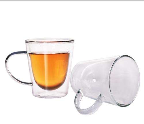 Double wall glass cups