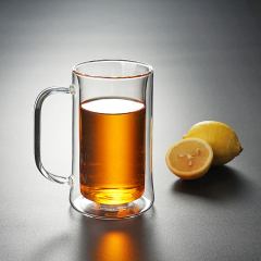 Double wall glass cups
