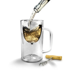 Double wall glass cups
