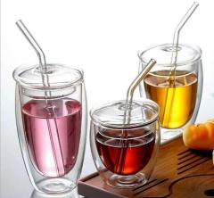 Double wall glass cups