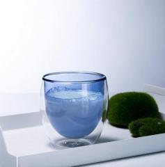 Double wall glass cups