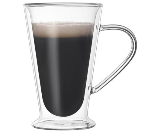 Double wall glass cups