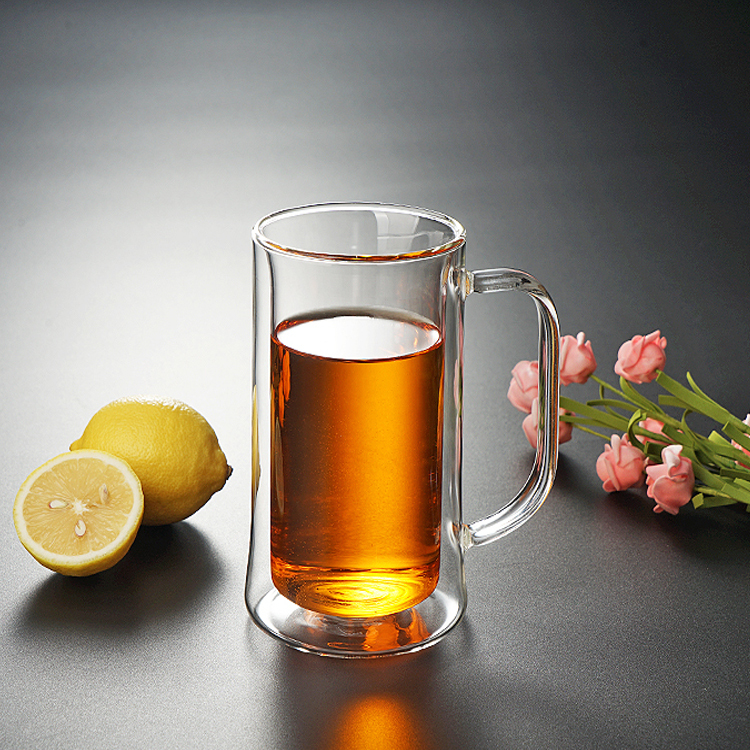 Double wall glass cups
