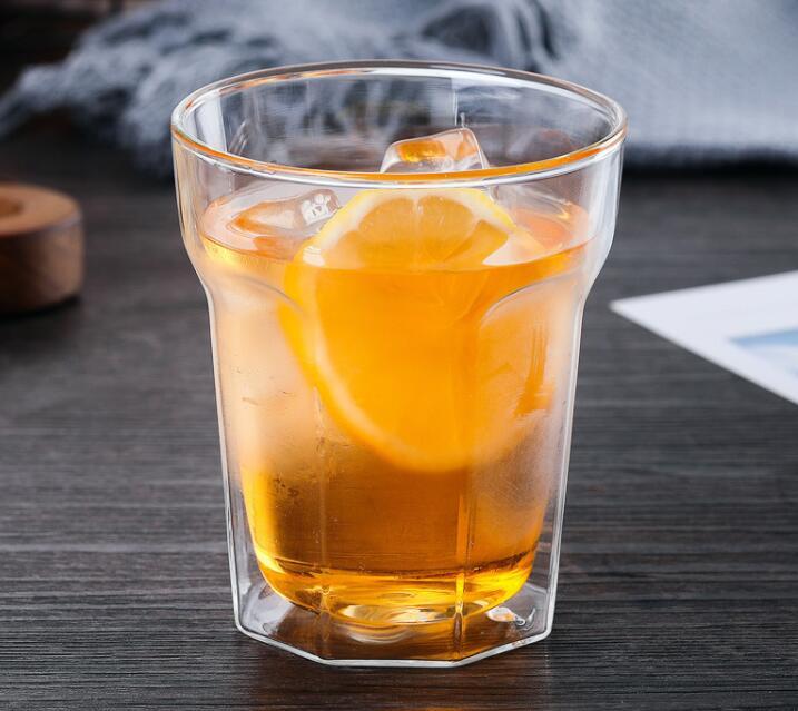 Double wall glass cups
