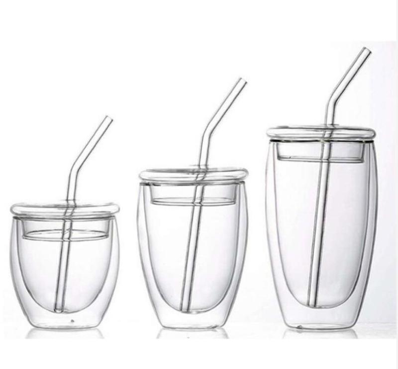 Double wall glass cups