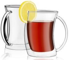 Double wall glass cups