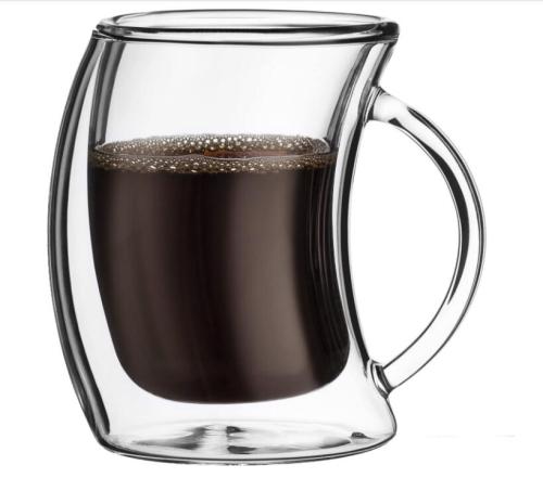 Double wall glass cups