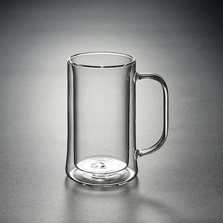 Double wall glass cups