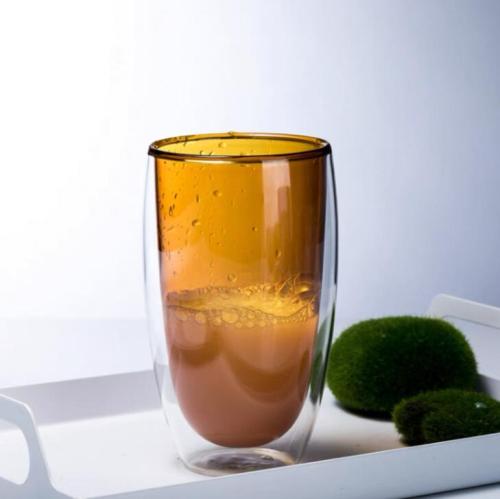 Double wall glass cups