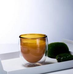 Double wall glass cups