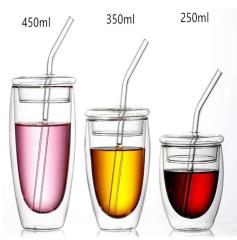 Double wall glass cups