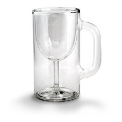 Double wall glass cups