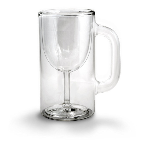 Double wall glass cups
