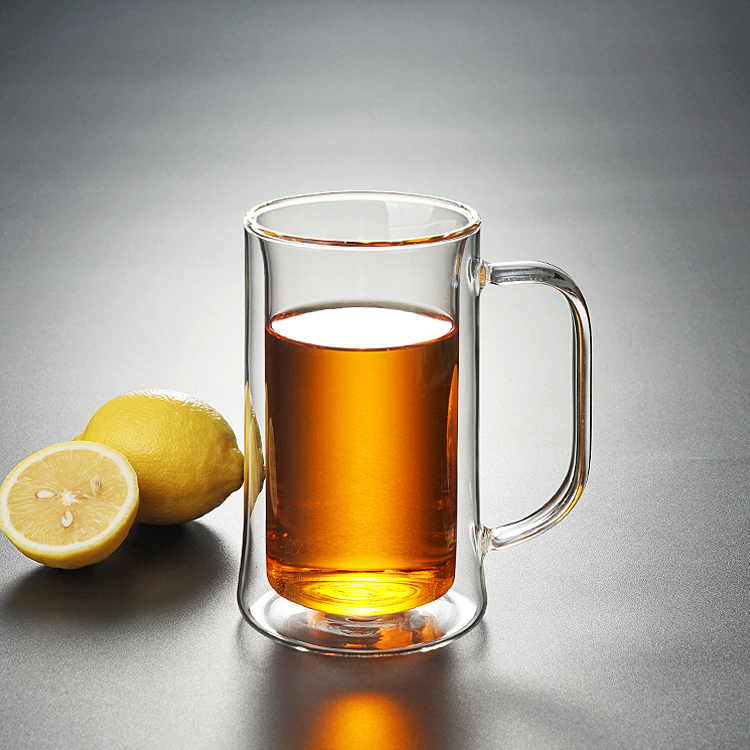Double wall glass cups