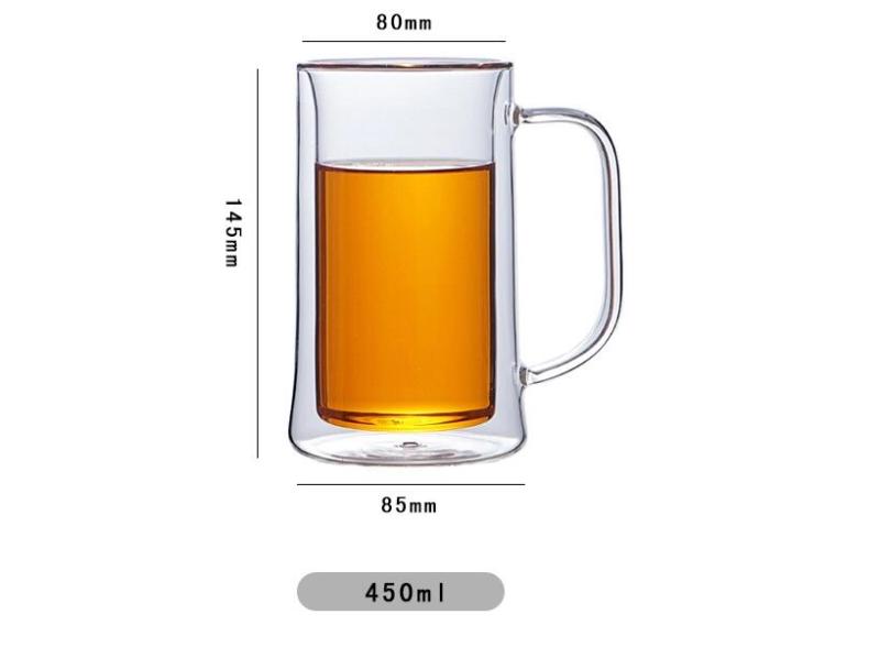 Double wall glass cups