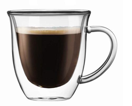 Double wall glass cups