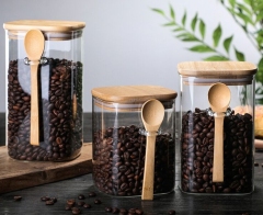 Square Food Storage Jars with bamboo lid