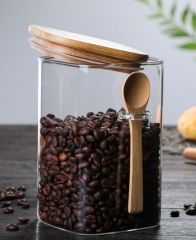 Square Food Storage Jars with bamboo lid
