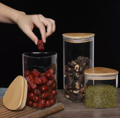 Special shape Food Storage Jars with bamboo lid