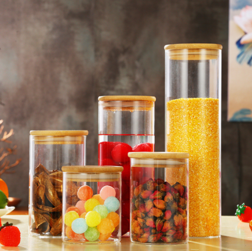 Special shape Food Storage Jars with bamboo lid