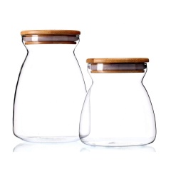 Special shape Food Storage Jars with bamboo lid