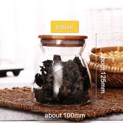 Special shape Food Storage Jars with bamboo lid