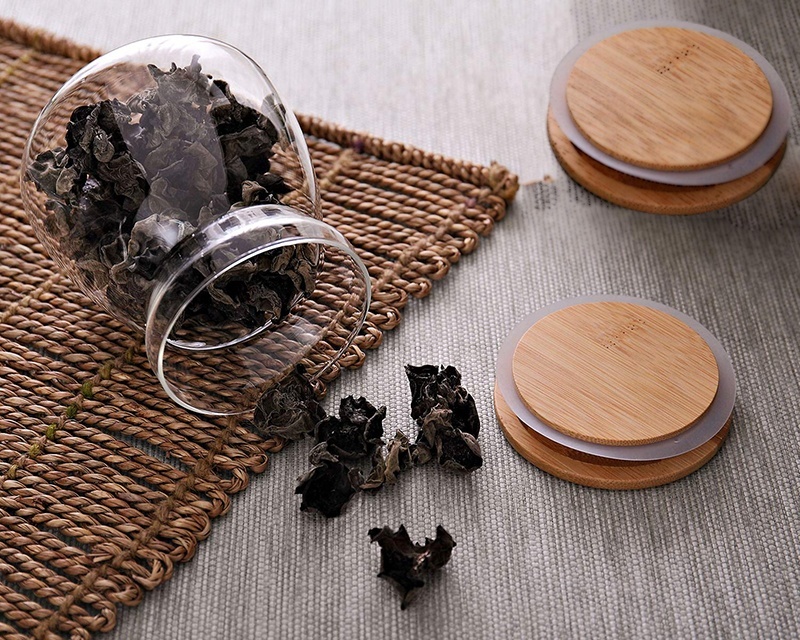 Special shape Food Storage Jars with bamboo lid