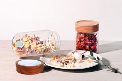 hand made squre shape glass jars