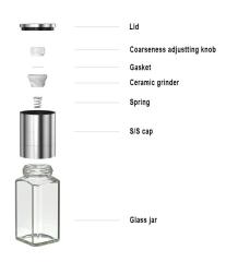 glass spice bottles