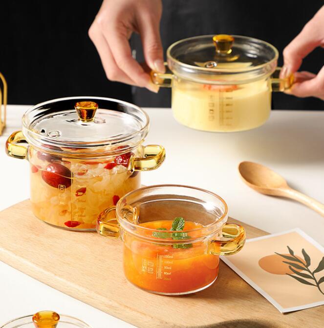 heat resistant borosilicate glass cooking bowl