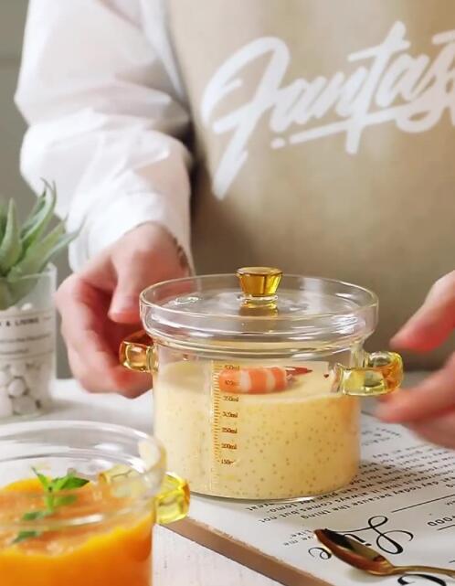 heat resistant borosilicate glass cooking bowl
