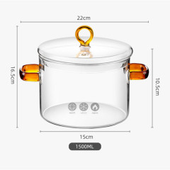 heat resistant borosilicate glass cooking bowl