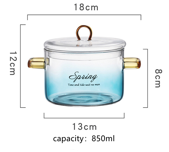 heat resistant borosilicate glass cooking bowl