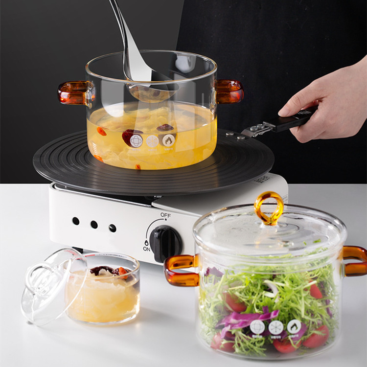 heat resistant borosilicate glass cooking bowl