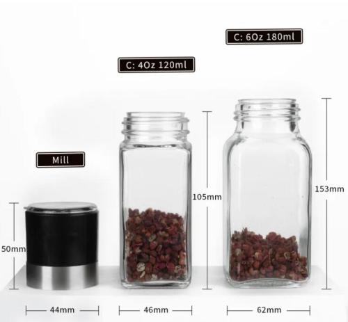 glass spice bottles