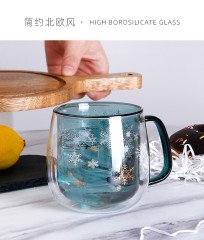 double layer glass coffee mugs