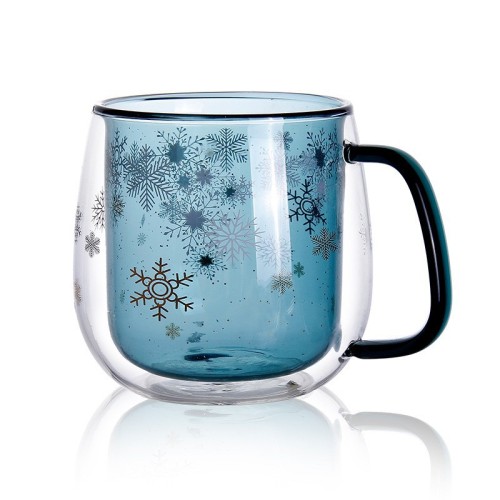 double layer glass coffee mugs